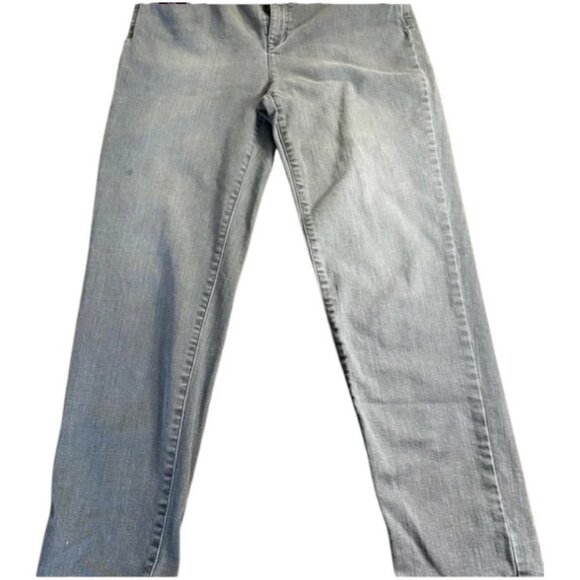 Eileen Fisher grey high rise skinny jeans size 10 - Picture 2 of 6